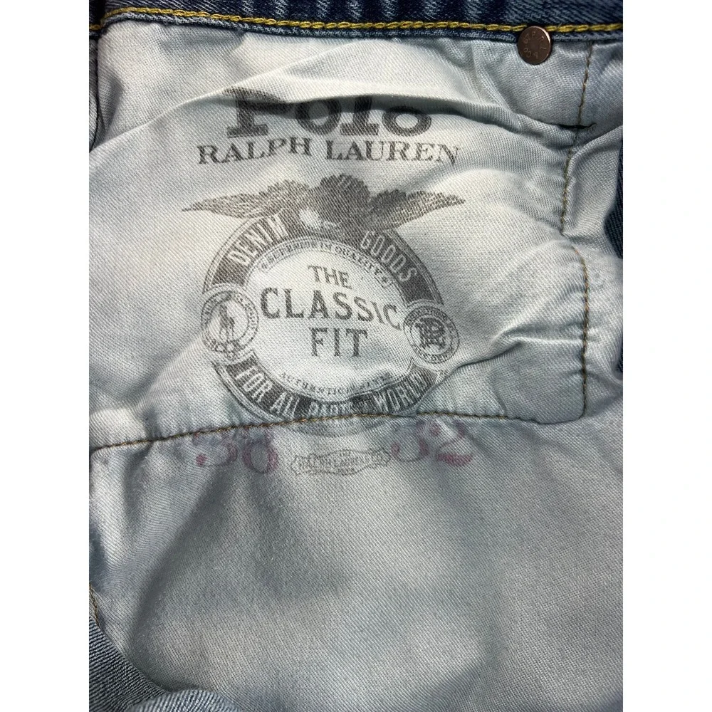 Polo Ralph Lauren Straight Fit Jeans Men's‎ 38x30 Medium Sanded Wash Blue